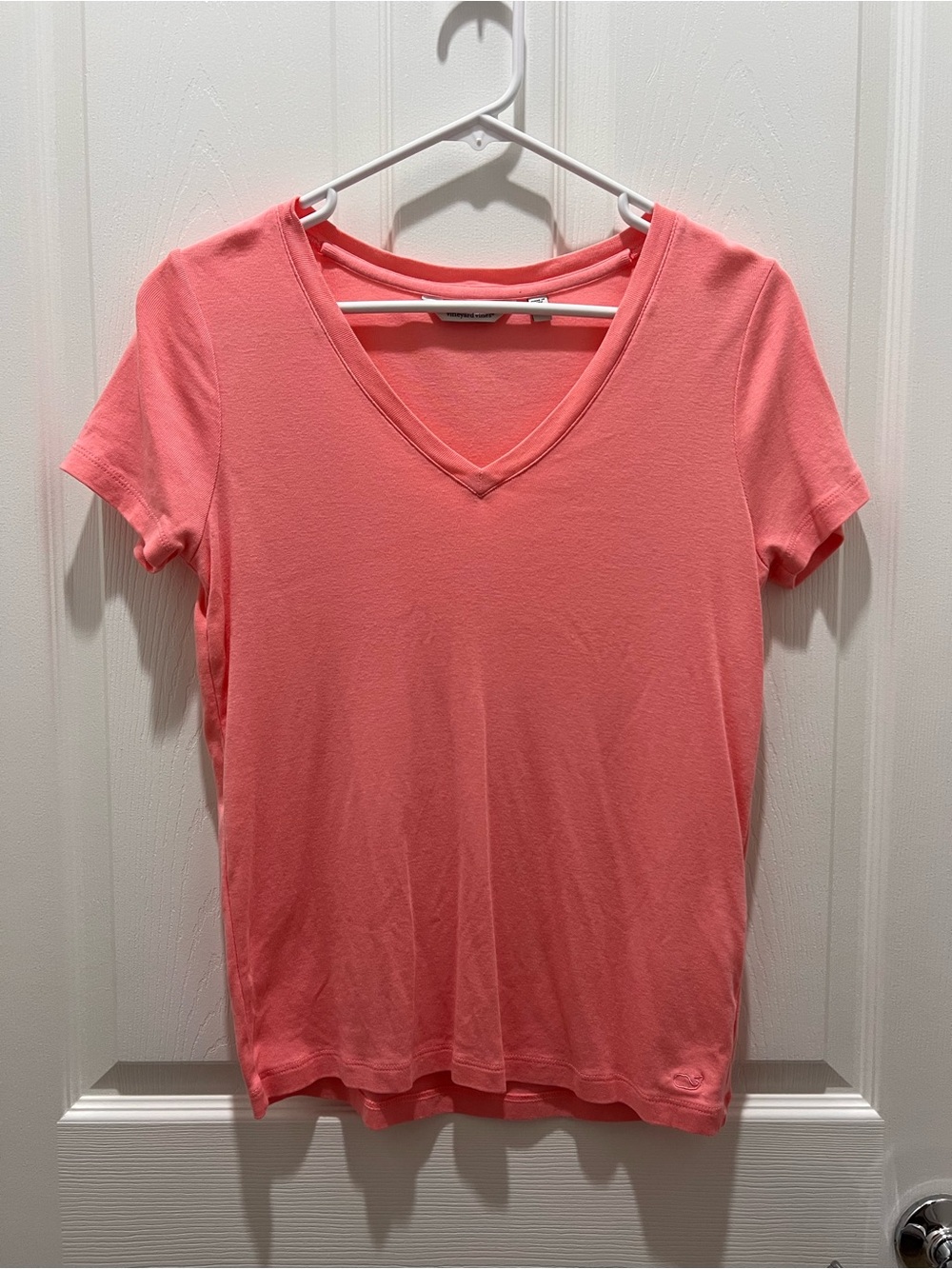 Vineyard Vines Coral V-Neck Short Sleeve Tee